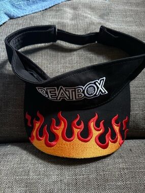 Black and Red Flame Visor